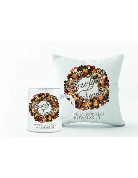 Zestaw Poduszka i Kubek Nadruk Personalizowany Prezent