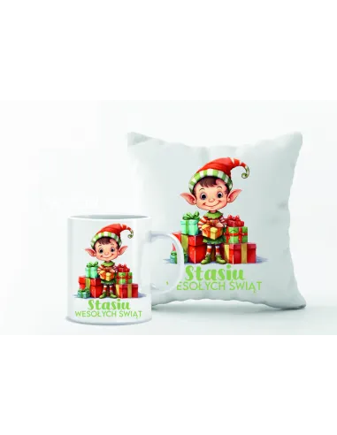 Zestaw Poduszka i Kubek Nadruk Personalizowany Prezent
