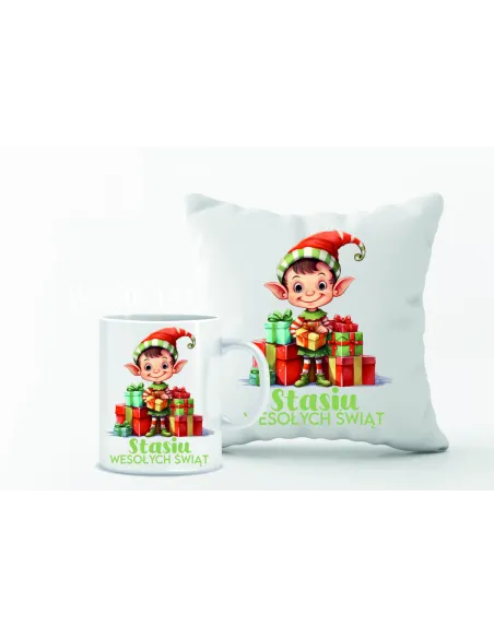 Zestaw Poduszka i Kubek Nadruk Personalizowany Prezent