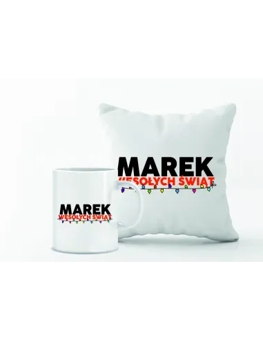 Kubek – Zestaw Poduszka Kubek Nadruk Personalizowany