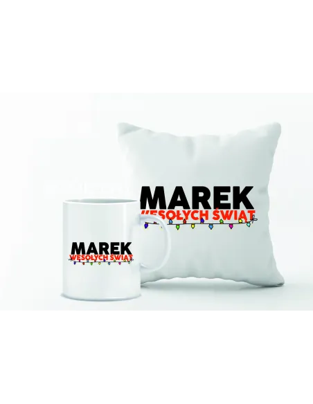 Kubek – Zestaw Poduszka Kubek Nadruk Personalizowany