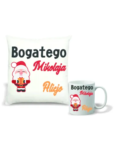 Kubek Zestaw Poduszka Nadruk Personalizowany Prezent