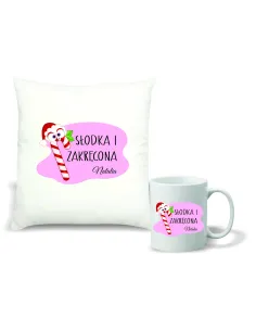 Zestaw Poduszka i Kubek z Nadrukiem Prezent Świąteczny