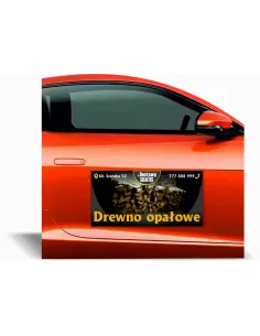 Magnes na Samochód Reklama Magnetyczna 60x30 cm Drewno