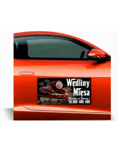 Magnes na Samochód Reklama Magnetyczna 60x30 cm Wędliny