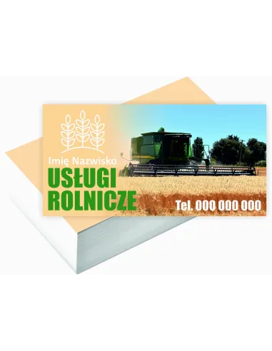 Wizytówki Firmowe 1000 szt Duży Wybór Wzorów Projekt