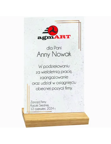 Statuetka z Twoim Nadrukiem Podziękowania Gratulacje Twój