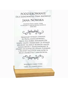 Statuetka z Twoim Nadrukiem Plexi Podziękowania Gratulacje