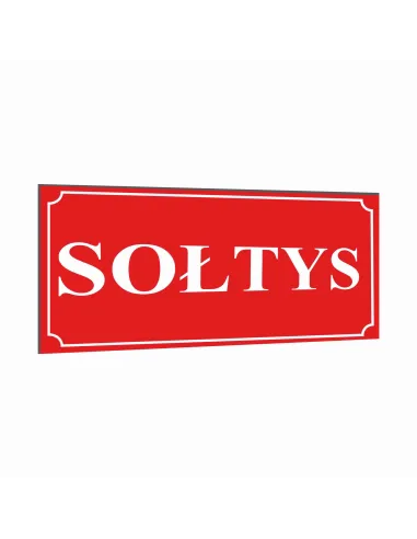 Tabliczka 20x10 cm Tablica Dom Sołtys Dibond Nadrukiem