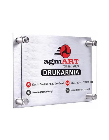 Tabliczka 30x20 Dibond Pleksa z Twoim logo Nadruk UV +