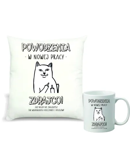 Kubek – Zestaw Poduszka Kubek Nadruk Prezent Gratulacje