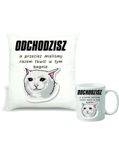Zestaw Poduszka i Kubek Nadruk Prezent Gratulacje Nowa