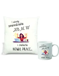Kubek Zestaw Poduszka Kubek Nadruk Prezent Gratulacje
