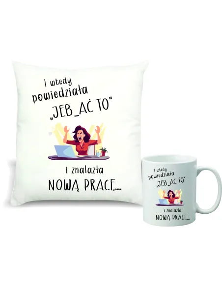 Kubek Zestaw Poduszka Kubek Nadruk Prezent Gratulacje