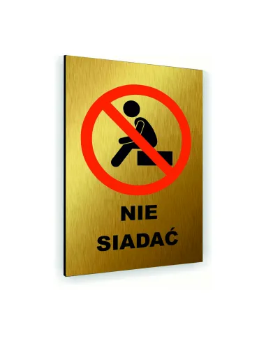 Tabliczka z Nadrukiem 30x20 Znak Informacyjny Złota