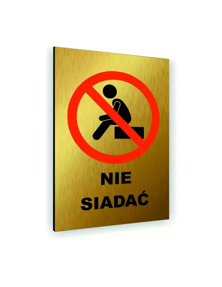 Tabliczka z Nadrukiem 30x20 Znak Informacyjny Złota