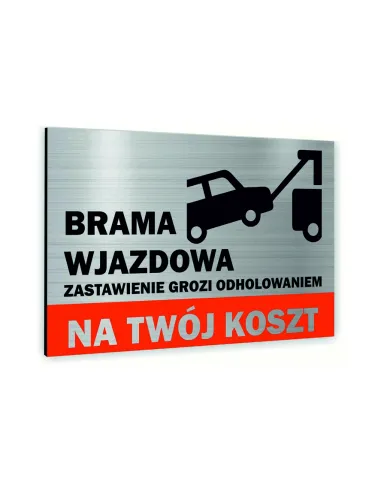 Tabliczka Znak Informacyjny 20x15 Srebrna Konsekwencje