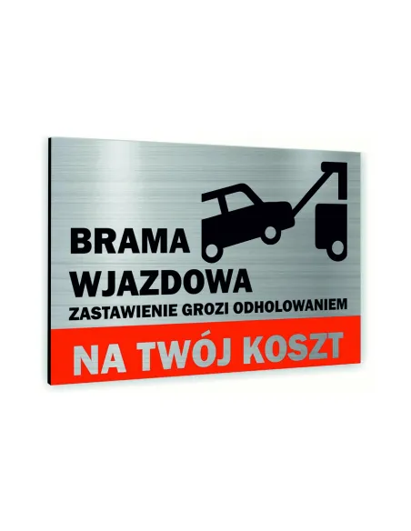 Tabliczka Znak Informacyjny 20x15 Srebrna Konsekwencje