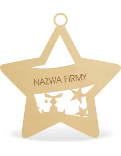 Drewniana Bombka z Napisem Personalizowany z Grawerem