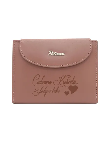 Portfel Damski Skórzany Grawer Prezent Święta Twój Napis