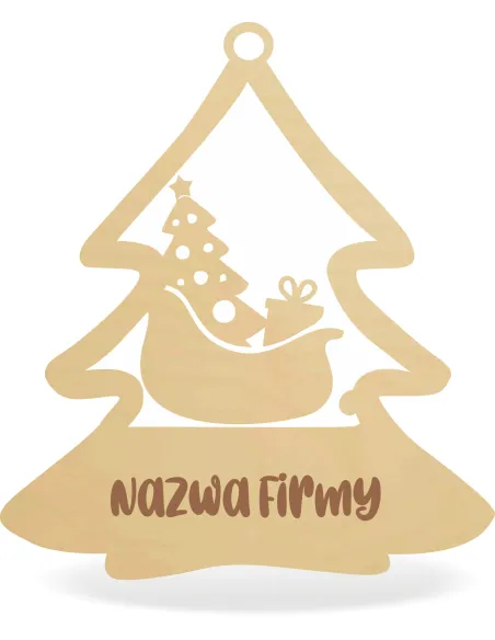 Drewniana Bombka z Napisemtwoim Imieniem Choinkę Mikołajki