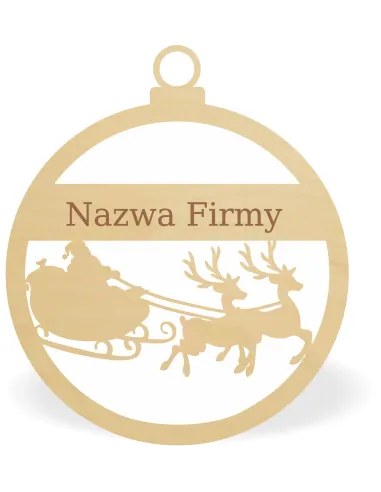 Drewniana Bombka Personalizacja Twoje Imię Święta Ozdoba