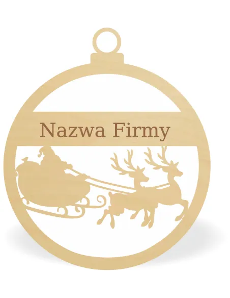 Drewniana Bombka Personalizacja Twoje Imię Święta Ozdoba