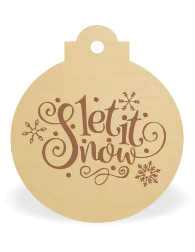 Drewniana Bombka z Napisem Personalizowany z Grawerem