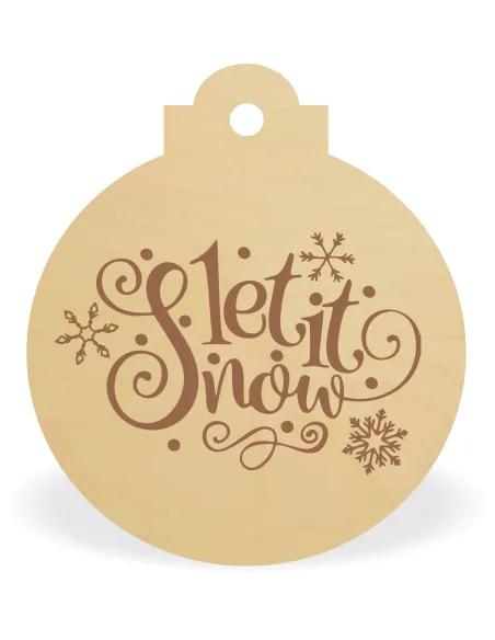 Drewniana Bombka z Napisem Personalizowany z Grawerem