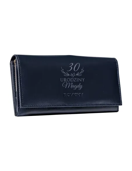 Portfel Damski Skórzany Grawerem Personalizowany Urodziny