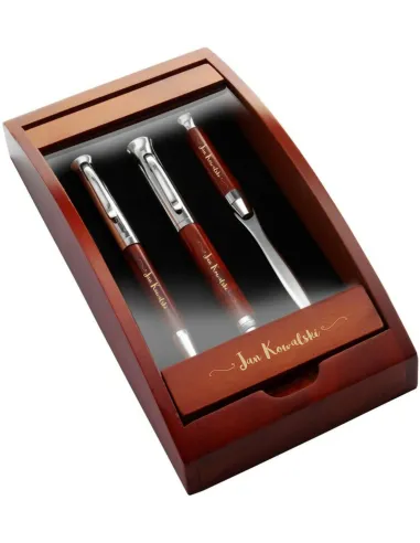 Zestaw Piśmienniczy Długopis Pióro Nóż do Listów Prezent