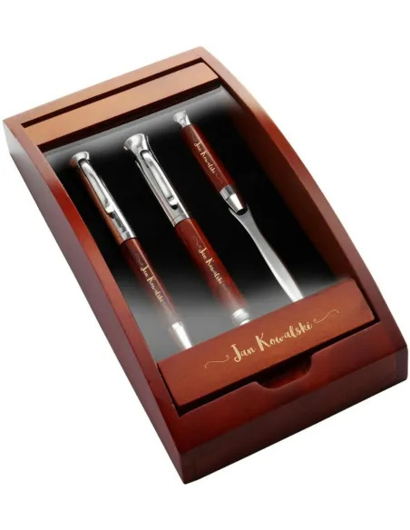 Zestaw Piśmienniczy Długopis Pióro Nóż do Listów Prezent