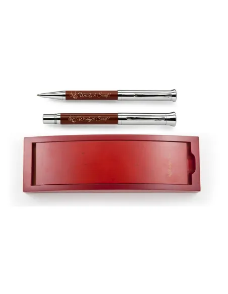 Zestaw Piśmienniczy Długopis Pióro Kulkowe Grawer Napis