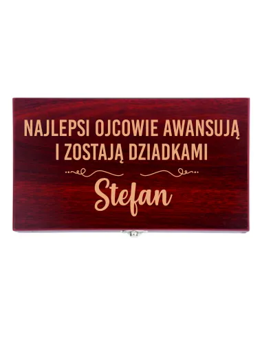 Zestaw Grawerowany Wina Prezent Personalizowany Dziadka