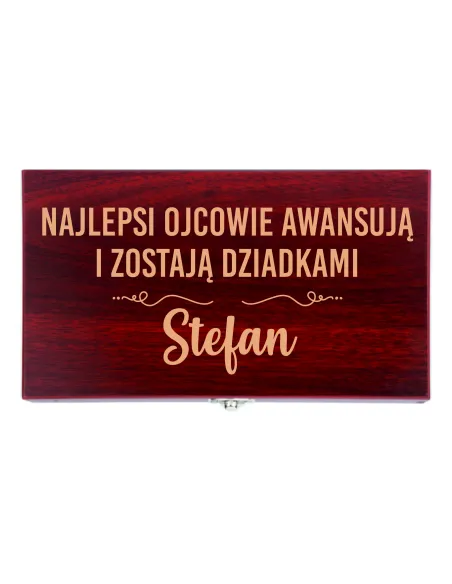 Zestaw Grawerowany Wina Prezent Personalizowany Dziadka