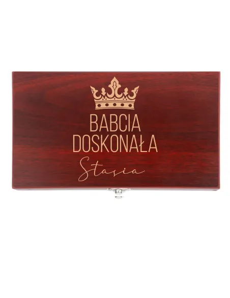 Zestaw Grawerowany Wina Prezent Personalizowany Babci