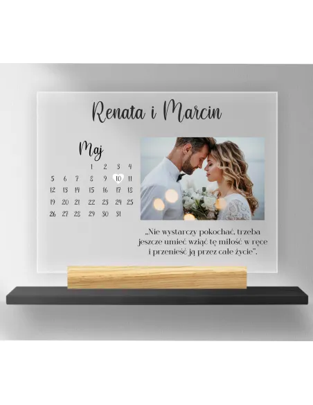 Wyjątkowy Dzień Wasze Zdjęcie Data Wydruk na Plexi Prezent