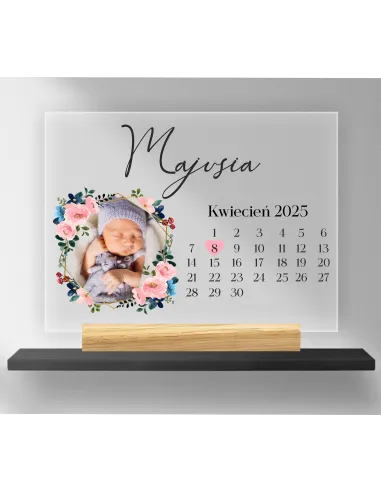 Wyjątkowy Dzień Zdjęcie Data Imię Wydruk na Plexi Narodziny