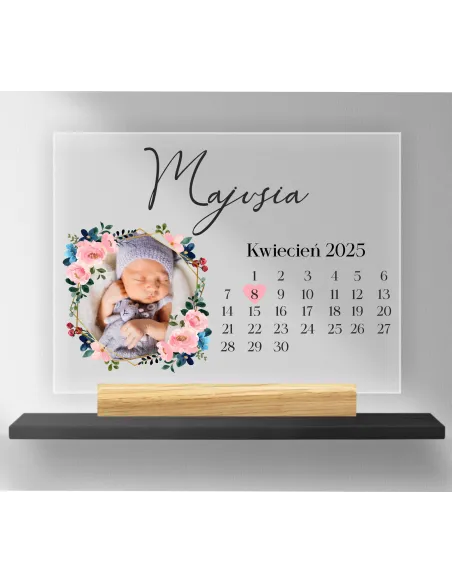 Wyjątkowy Dzień Zdjęcie Data Imię Wydruk na Plexi Narodziny