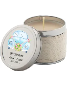 Podziękowanie dla Gości Weselnych Ślub Świeczki Zapachowe