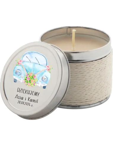 Podziękowanie dla Gości Weselnych Ślub Świeczki Zapachowe