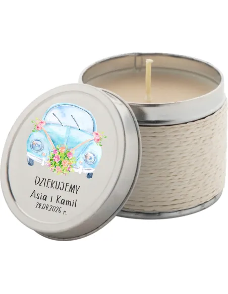 Podziękowanie dla Gości Weselnych Ślub Świeczki Zapachowe