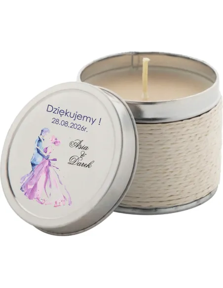 Świeczka Zapachowa Podziękowanie dla – Gości Ślub Wesele