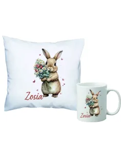 Kubek Zestaw Poduszka Personalizacja Prezent Wielkanocna