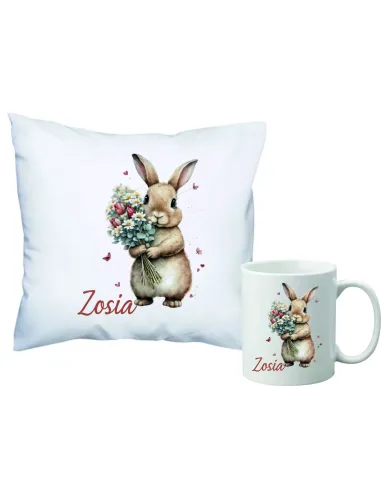 Kubek Zestaw Poduszka Personalizacja Prezent Wielkanocna