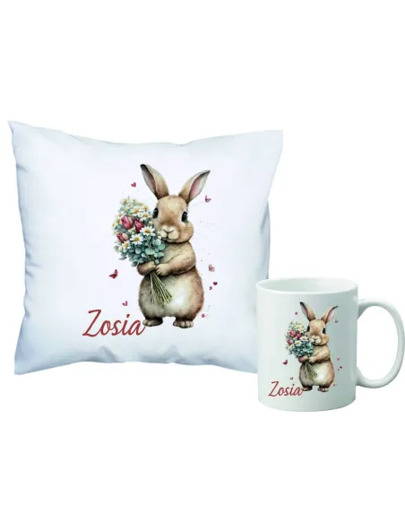 Kubek Zestaw Poduszka Personalizacja Prezent Wielkanocna
