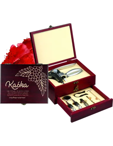 Grawerowany Zestaw Akcesoria do Wina Prezent dla Miłośnika