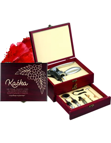 Grawerowany Zestaw Akcesoria do Wina Prezent dla Miłośnika