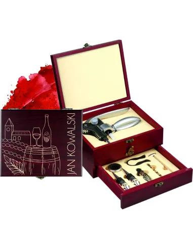Grawerowany Zestaw Akcesoriów do Wina Prezent dla Konesera