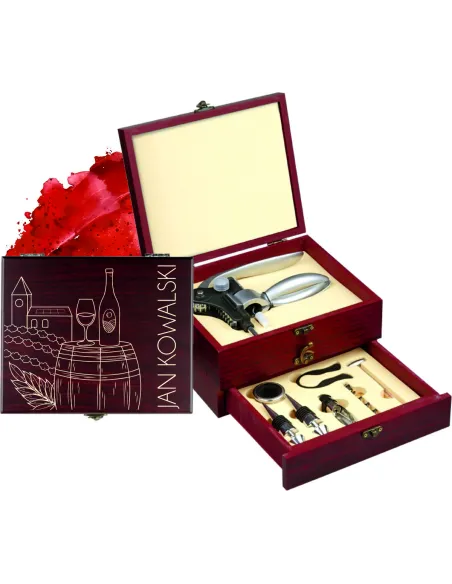 Grawerowany Zestaw Akcesoriów do Wina Prezent dla Konesera